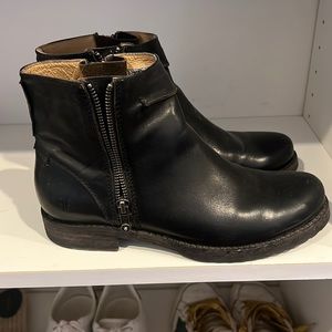 FRYE zip up boots